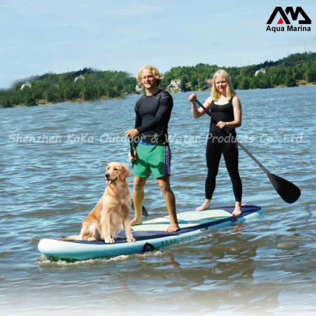 Cheap 370*87*15CM AQUA MARINA SUPER TRIP inflatable sup stand up paddle board inflatable surf board surfboard inflatable boat kayaK