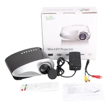 2018 New Mini LED Projector Portable Home Theater Video Projector Home Multimedia Cinema TV Laptops Smartphones RD-802 White
