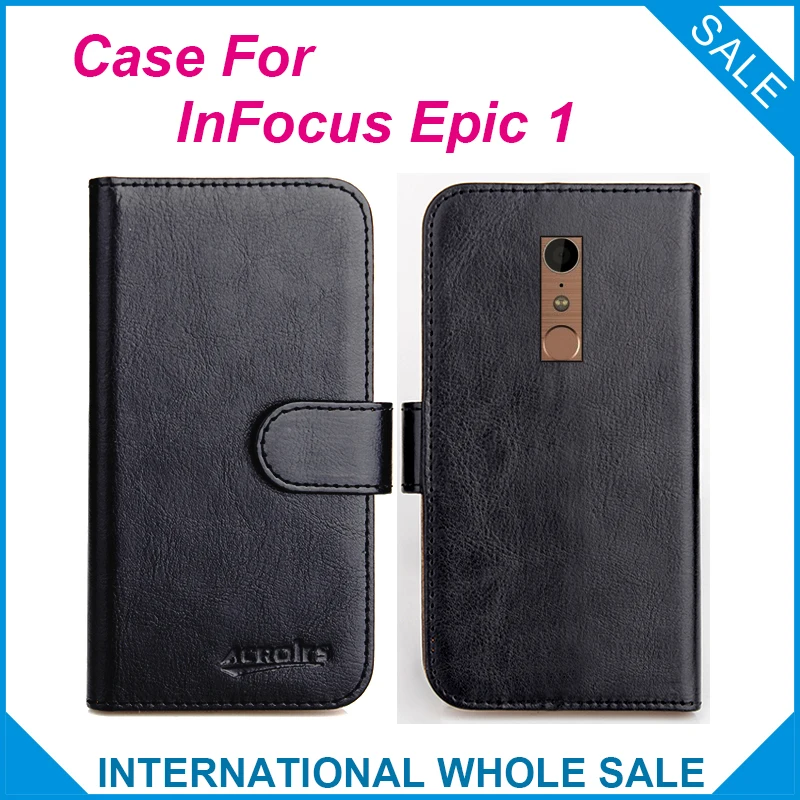 Лидер продаж! Чехол 2017 InFocus Epic 1 6 цветов высококачественный оригинальный кожаный