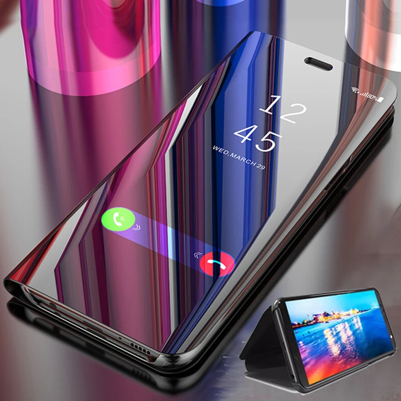 Умный зеркальный флип-чехол для iPhone X XS MAX XR 5 5S E Clear View Smart Mirror Flip Чехол 6 S 7 8 Plus чехол