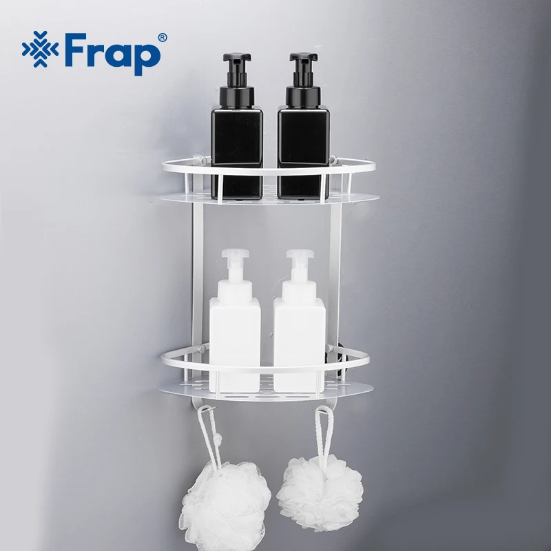 Угловая корзина для ванной комнаты Frap алюминиевая квадратная роскошное
