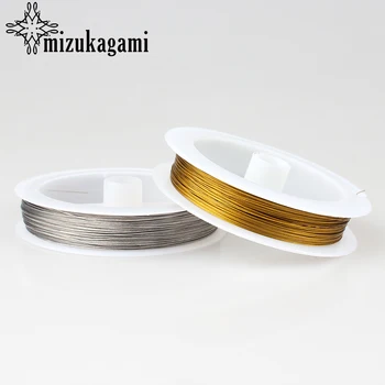 

Free Shipping 1ROLL Golden Tiger Tail Beading Wire 0.45mm 0.38mm 1.0mm 1pcs/lot For DIY Necklace Jewelry Accessories