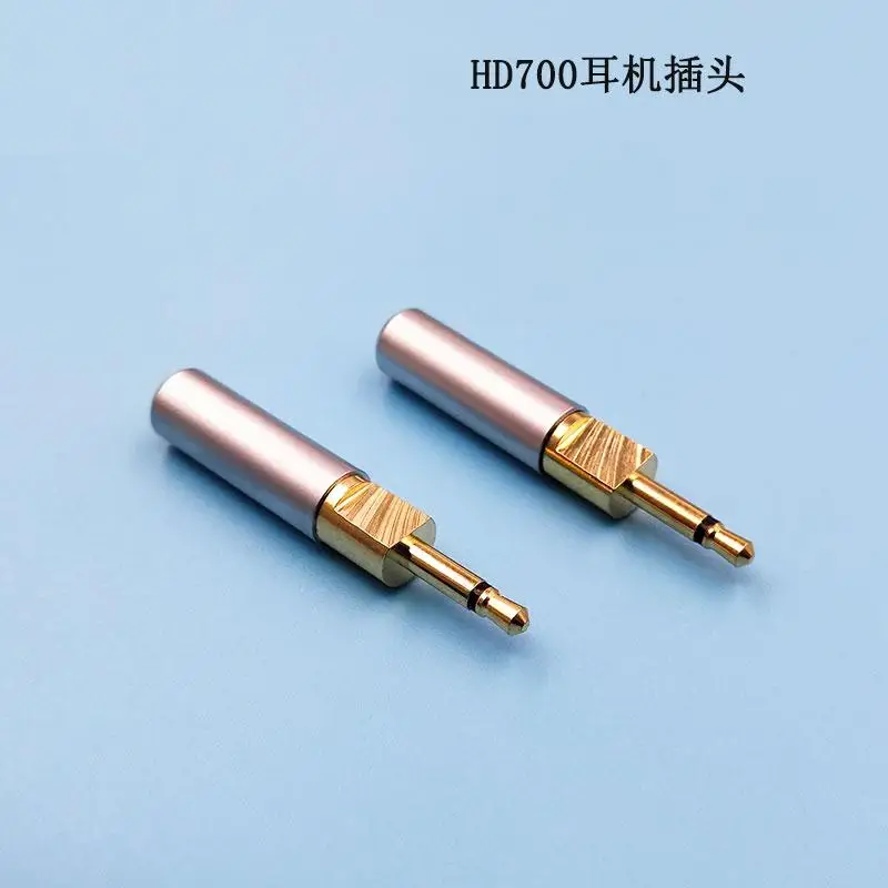 

HD700 headphone upgrade line dedicated earphone pin Pure copper Gold-plated 2.5mm mono diy audio plug 2pcs