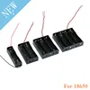 Black Plastic 1/2/3/4 x18650 Battery Storage Box Case 1 2 3 4 Slot Way DIY Batteries Clip Holder Container With Wire Lead Pin ► Photo 1/5