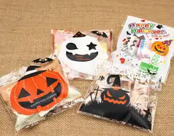 Сумка для Хэллоуина мешок для торта украшения мешок 100 или около того бумажные пакеты для подарков