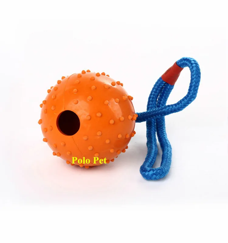 

Dog Ball Solid Rubber Ball on Rope for Reward Fetch Play