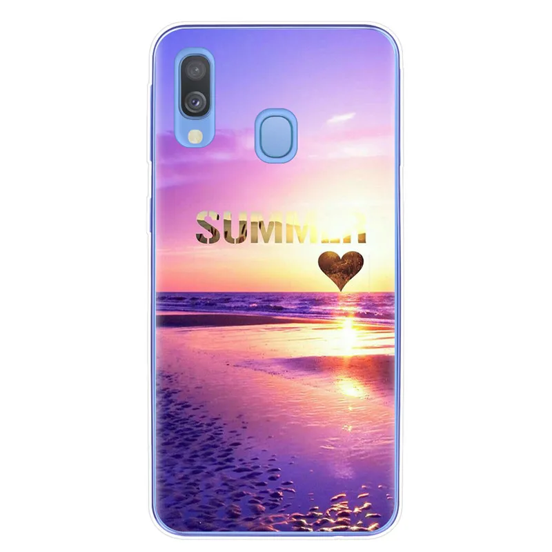 Summer Scenery Cases For Samsung Galaxy A7 A9 A6 A8 Plus A10 A20 A30 A40 A50 A70 Cover Soft Silicone Phone Case Fundas Capa - Цвет: T5880