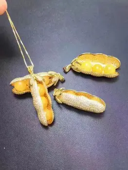 

real 925 s925 sterling silver fine jewelry natural amber fine pendant