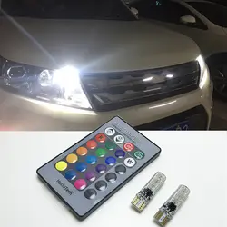 Для skoda octavia 2 a7 a5 fabia быстрое yeti superb Canbus светодиодный RGB T10 лампы светодиодный s Габаритные огни с удаленным