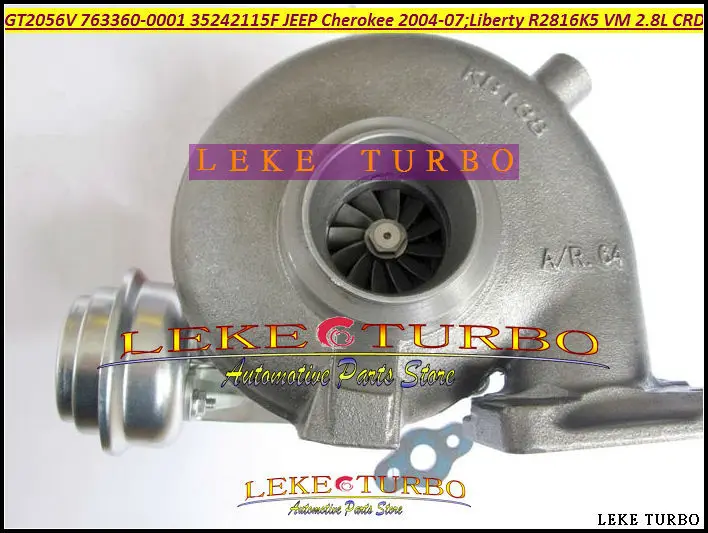 GT2056V 763360 763360-5001S 763360-0001 35242115F Turbo Turbocharger For Jeep Cherokee 2.8L CRD 2004-07 Liberty 2004 150HP 163HP R2816K5 VM (6)