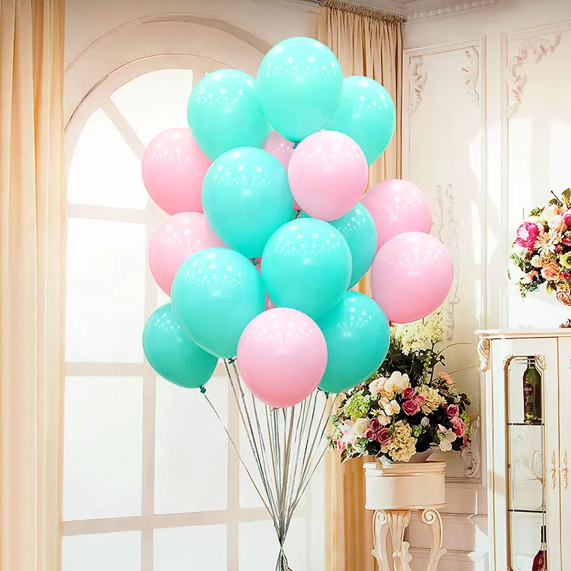 50 шт. мятно-зеленый/розовый плотный латексный Свадебный шар украшения для дня рождения Детские праздничные игрушки для мяча Детские вечерние принадлежности для душа - Цвет: mint blue pink