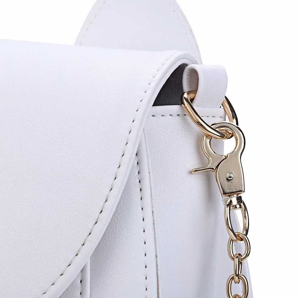 Vegan leather White Cat bag with moon design cat design crossbody bag female handbag with cat ear