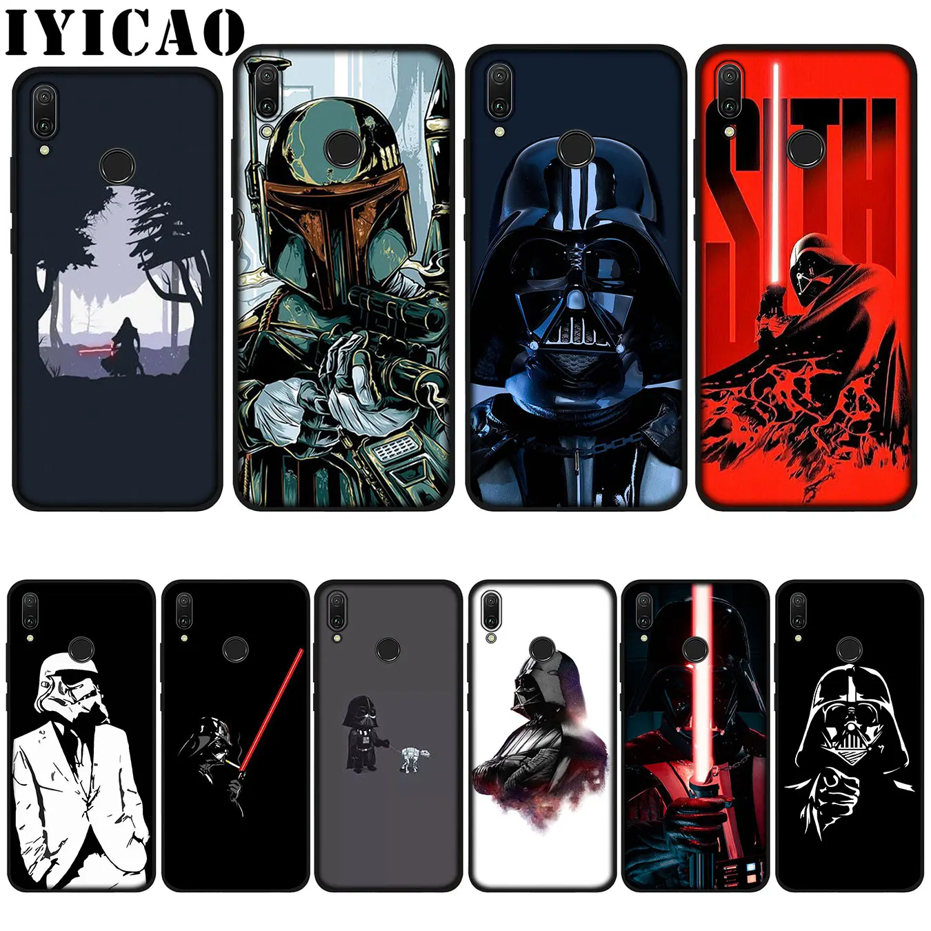 

IYICAO Darth vader Star wars Soft Case for Huawei P20 Pro P10 P8 P9 P30 Lite Mini 2017 P Smart 2019 Cover