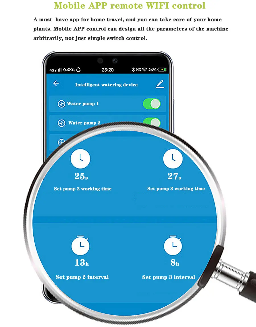 Приложение Smart Wifi пульт дистанционного управления многоканальный Капельное орошение садовое растение Utomatic Капельное орошение система водяной насос таймер инструмент