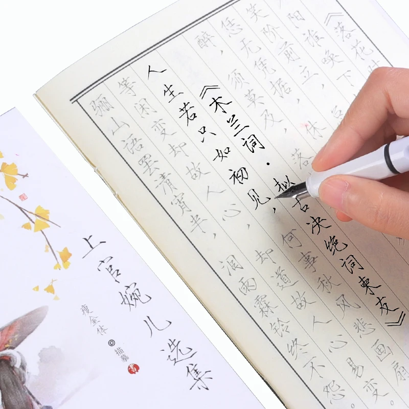 

12pcs/set Ancient style Regular script Pen Chinese Calligraphy copybook for Adult Exercises Calligraphy Practice Book libros