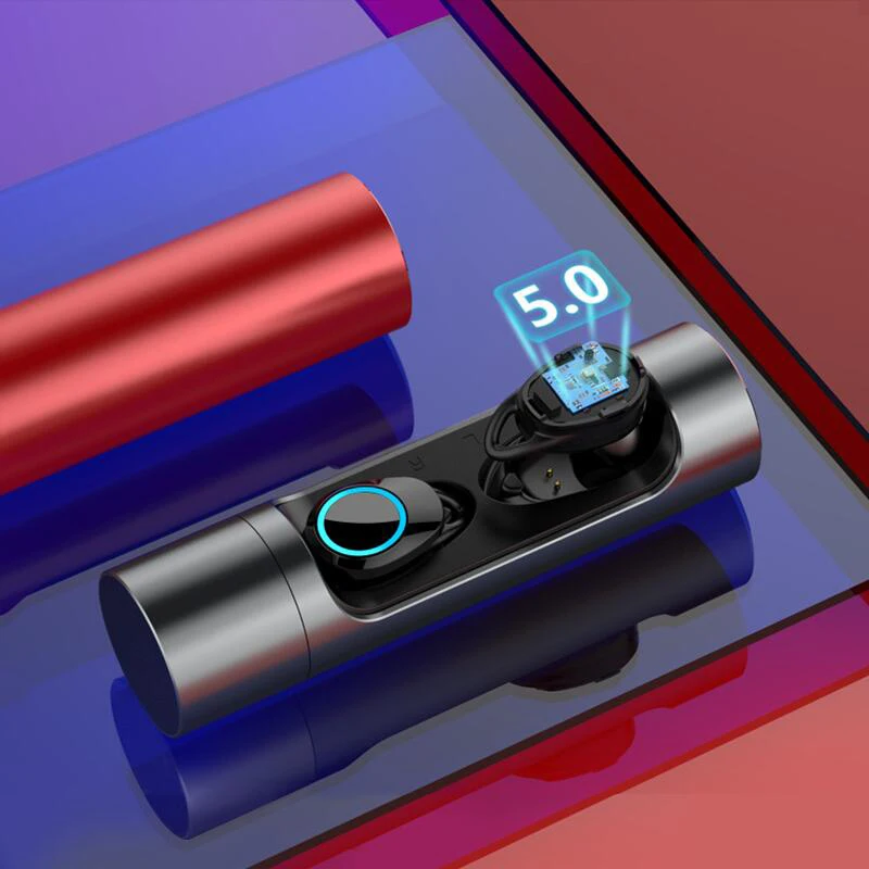 Bluetooth 5 0 беспроводные наушники с глубокими басами водонепроницаемые зарядной