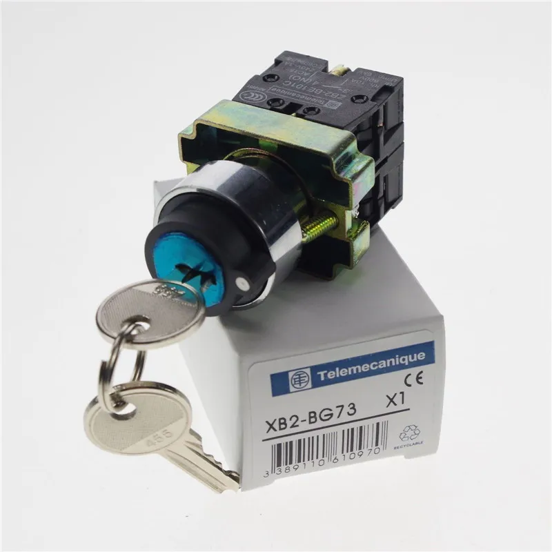 10 шт./лот XB2 BG73 xb2-bg73 3-позиционный переключатель кнопочный 2N/O | Обустройство дома