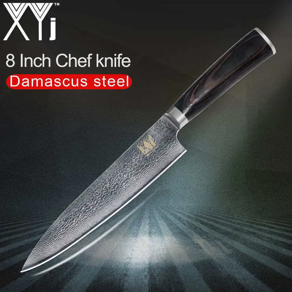 XYj Damascus Kitchen Knives VG10 Damascus Steel Japanese Kitchen Knife Slicing Chopping Santoku*2 Utility*2 Fruit Chef Knife XYj Damascus Kitchen Knives VG10 Damascus Steel Japanese Kitchen Knife Slicing Chopping Santoku*2 Utility*2 Fruit Chef Knife