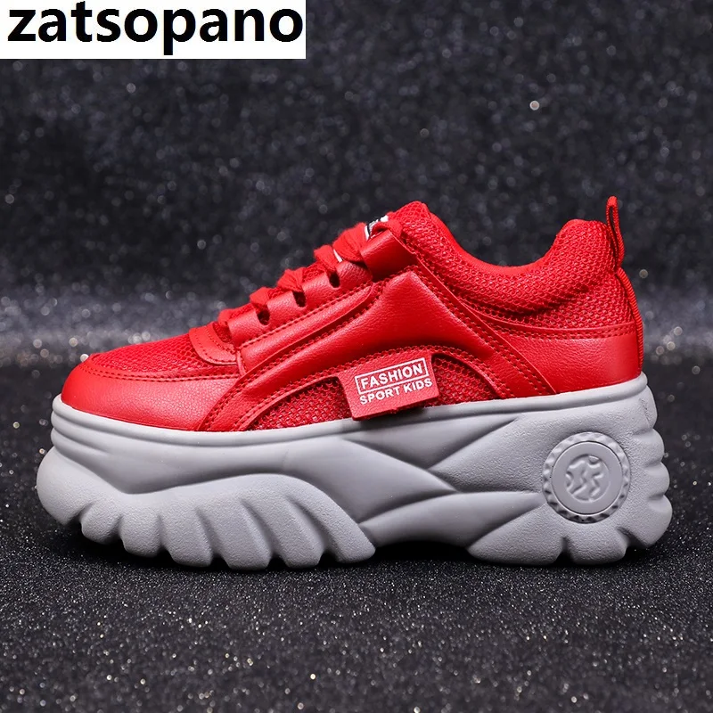 

Zatsopano 2019 Spring Ultralight leather white Sneakers Women Fashion Wild Platoform Sneakers Causal shoes woman Thick shoes