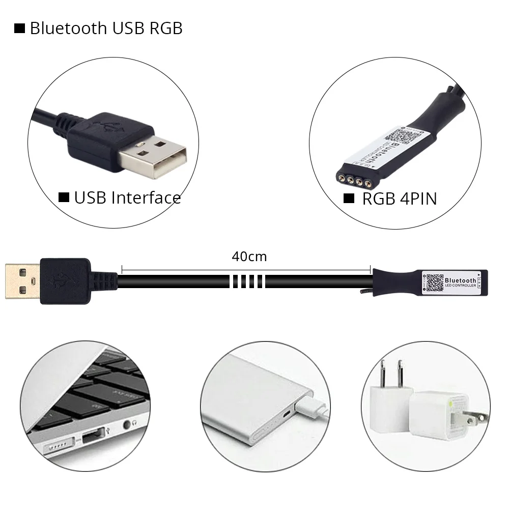 5 24 в умный светодиодный RGB RGBW Bluetooth контроллер USB 40 ключ ИК пульт дистанционного