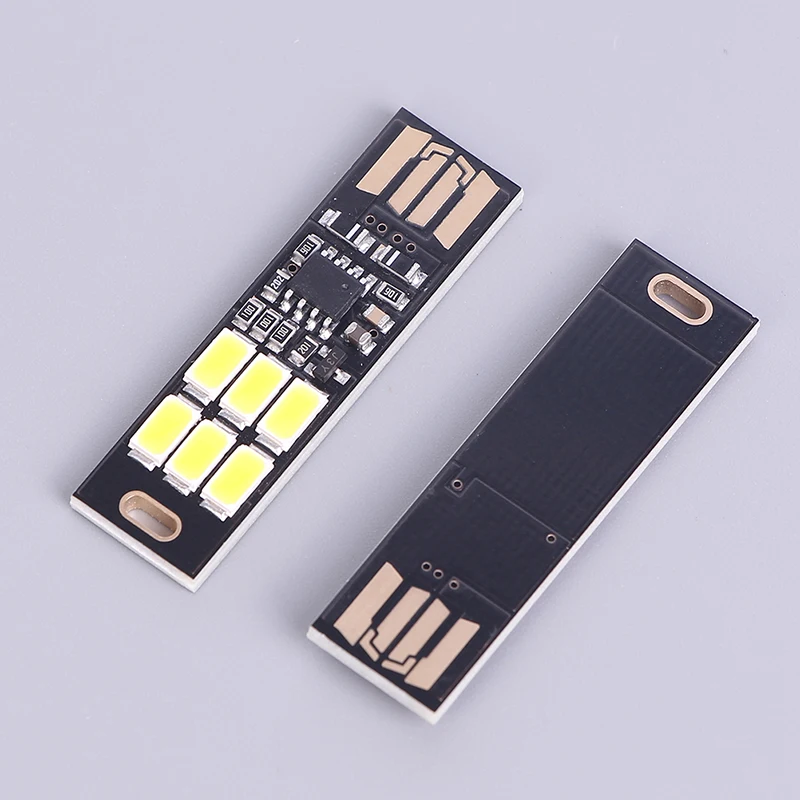 Светодиодный ночник мини карманные карты USB Мощность светодиодный брелок Ночной светильник 1 Вт светильник для Мощность банк портативного компьютера 1 шт