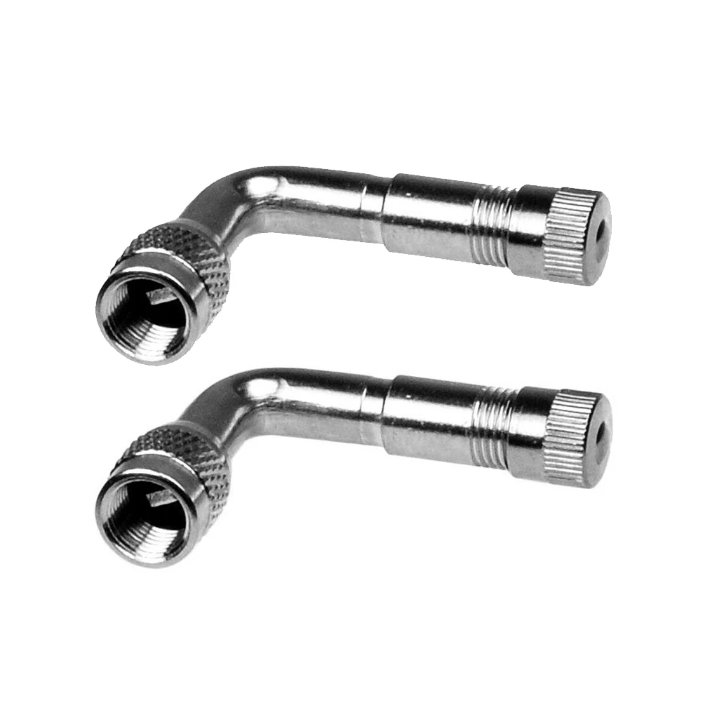 

2 Pcs 90 Degree Angled Car Motorcycle Scooter Bike Universal Schrader Valve Stem Extension Adapter