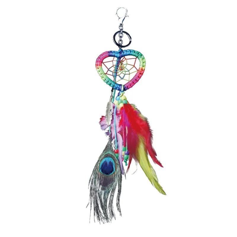 

Handmade Dream Catcher Dream Key ring chain With feathers Wall Hanging Decoration Decor New