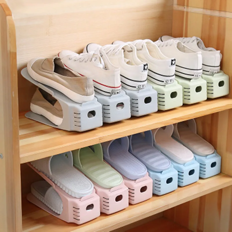 

1PC Thickened Double Shoe Racks Organizers Home Closet Cabinet Furniture Stand Shelf Shoes Storage Holders Rack Space Saving