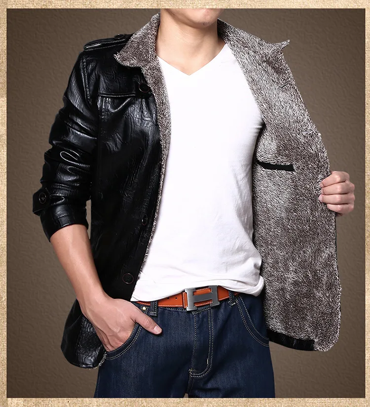 Brand Leather Jacket Men Slim Warm Mens Washed Leather Motorcycle Biker Jackets Standing Collar Coat Plus Size 4XL Outwear Parka men's genuine leather motorcycle jackets