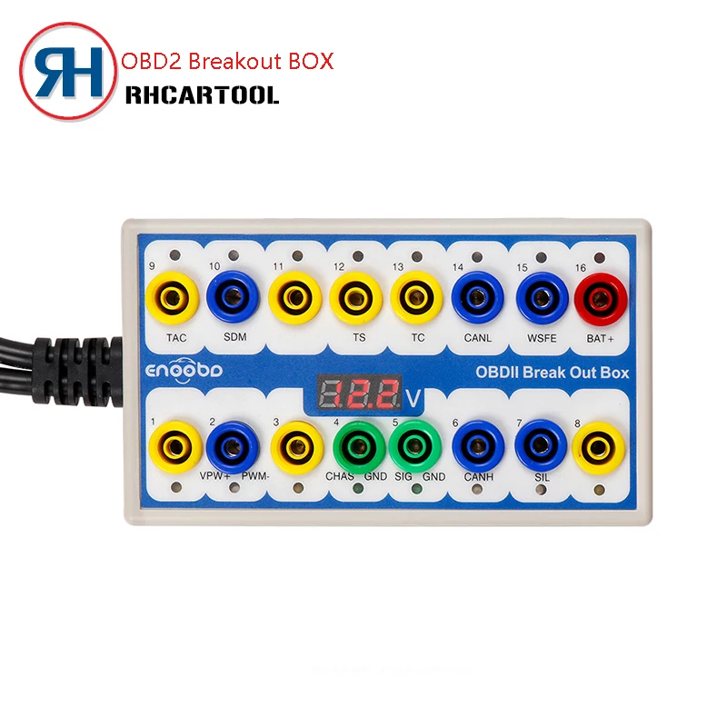 

2019 Professional Auto Car OBD 2 Break Out Box OBD2 Breakout Box OBD OBDII Protocol Detector Diagnostic Connector Detector