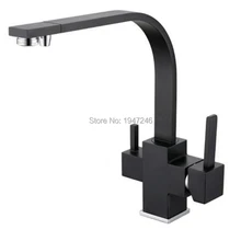 100% massivem Kupfer 3 Way Wasserfilter Wasserhahn Neu Fabrik direkt Quadrat Schwenker Waschbecken Mixer Osmose Ro-wasser Tri Fluss Küche wasserhahn