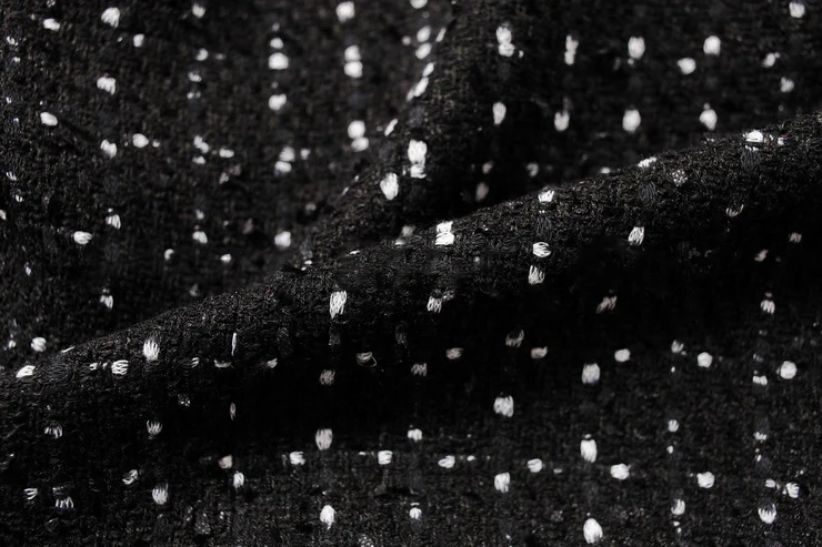 Черная твидовая куртка весна/осень/зима Женская куртка пальто Классическая Женская дикая женская яркий провод плетеная твидовая куртка
