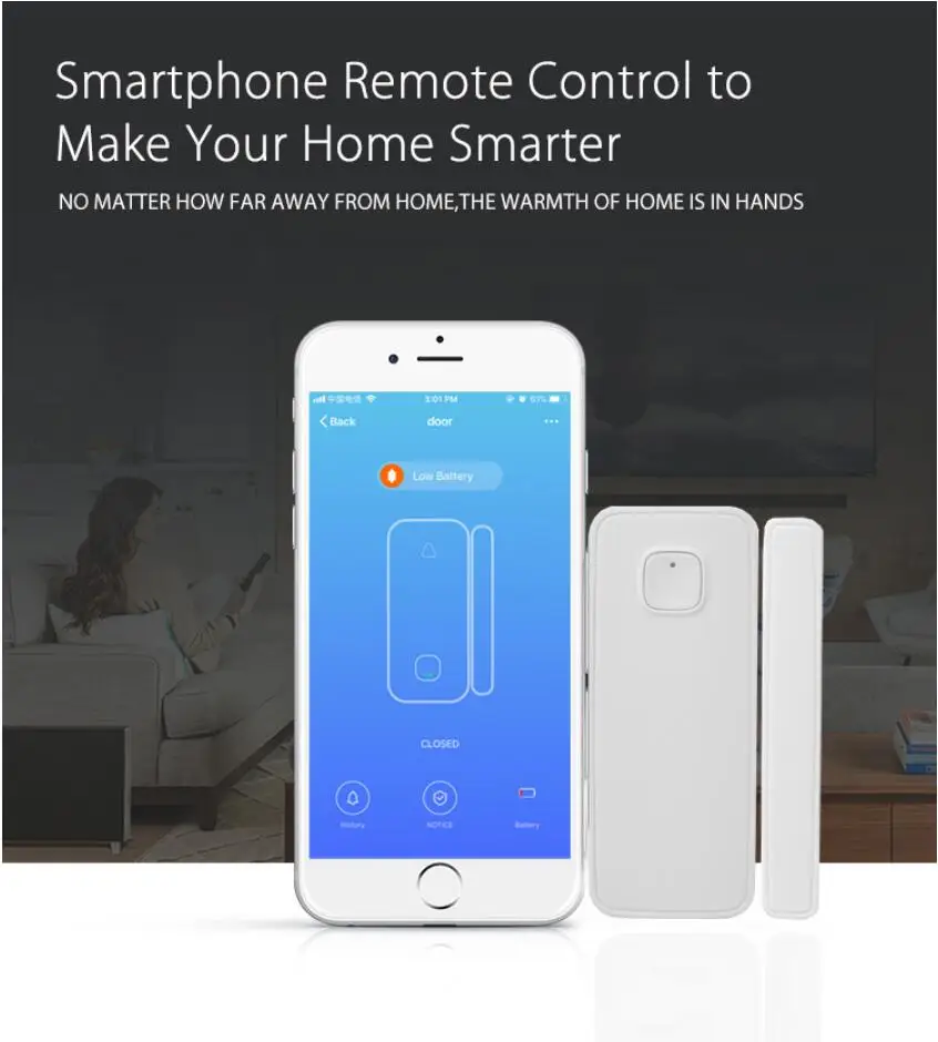 Wi Fi двери магнитного окна сенсор приложение-будильник управление Android IOS беспроводной открытой двери детектор