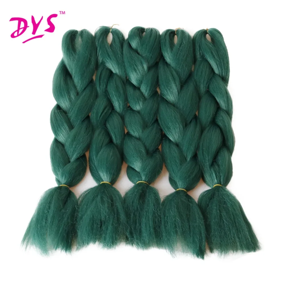 Deyngs 24inch Synthetic Braiding Hair Pure Color HighTemperature Kanekalon Jumbo Braid Hair Extensions Crochet Yaki Texture 100g (1)