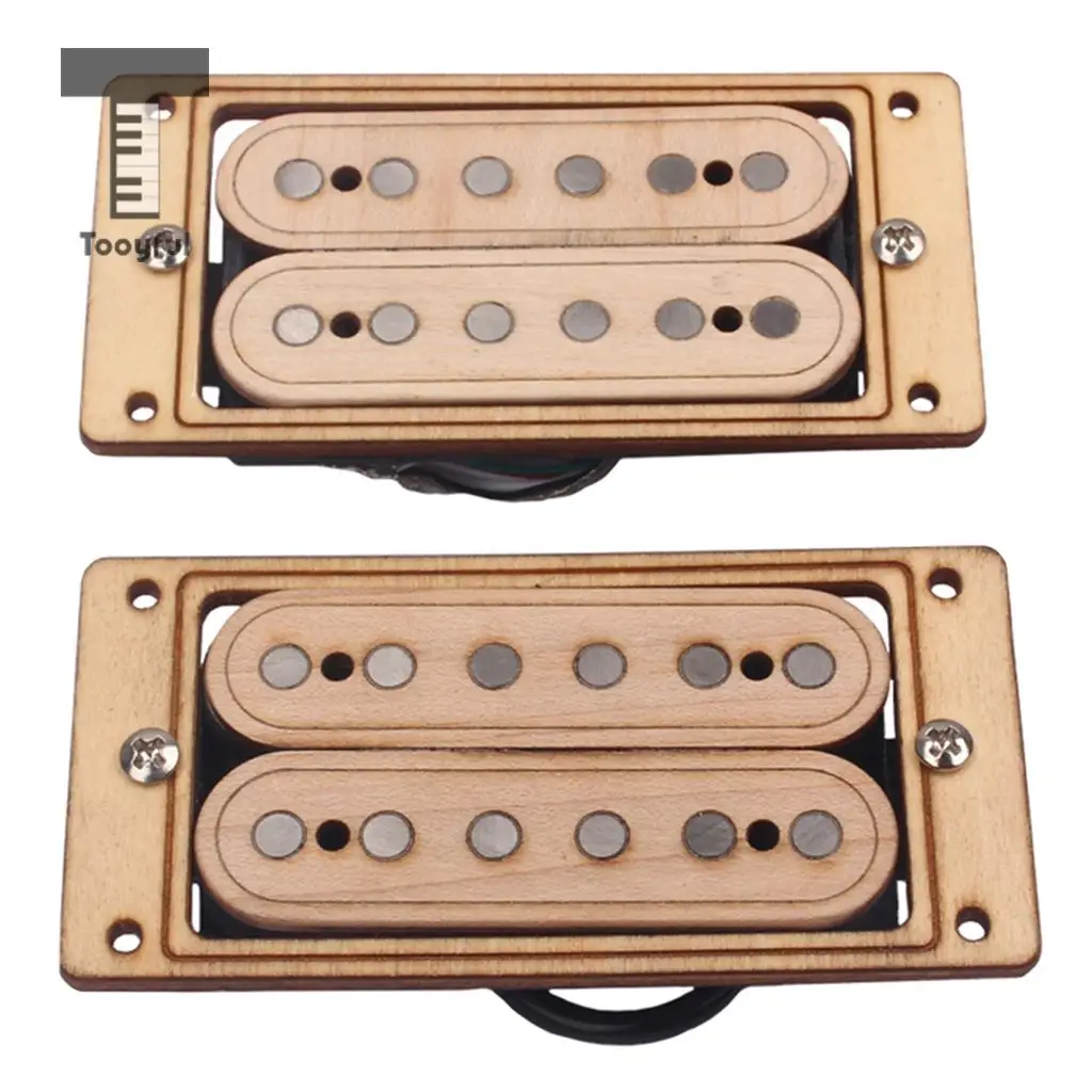 

Tooyful Electric Guitar Double Coil Humbucker Pickup Alnico 5 Set Neck & Bridge for Strat ST SG Guitar Parts