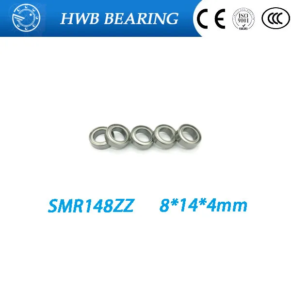 

Free Shipping 4PCS 8x14x4 Metal Shields Bearings ABEC-7 Stainless Steel SMR148 ZZ