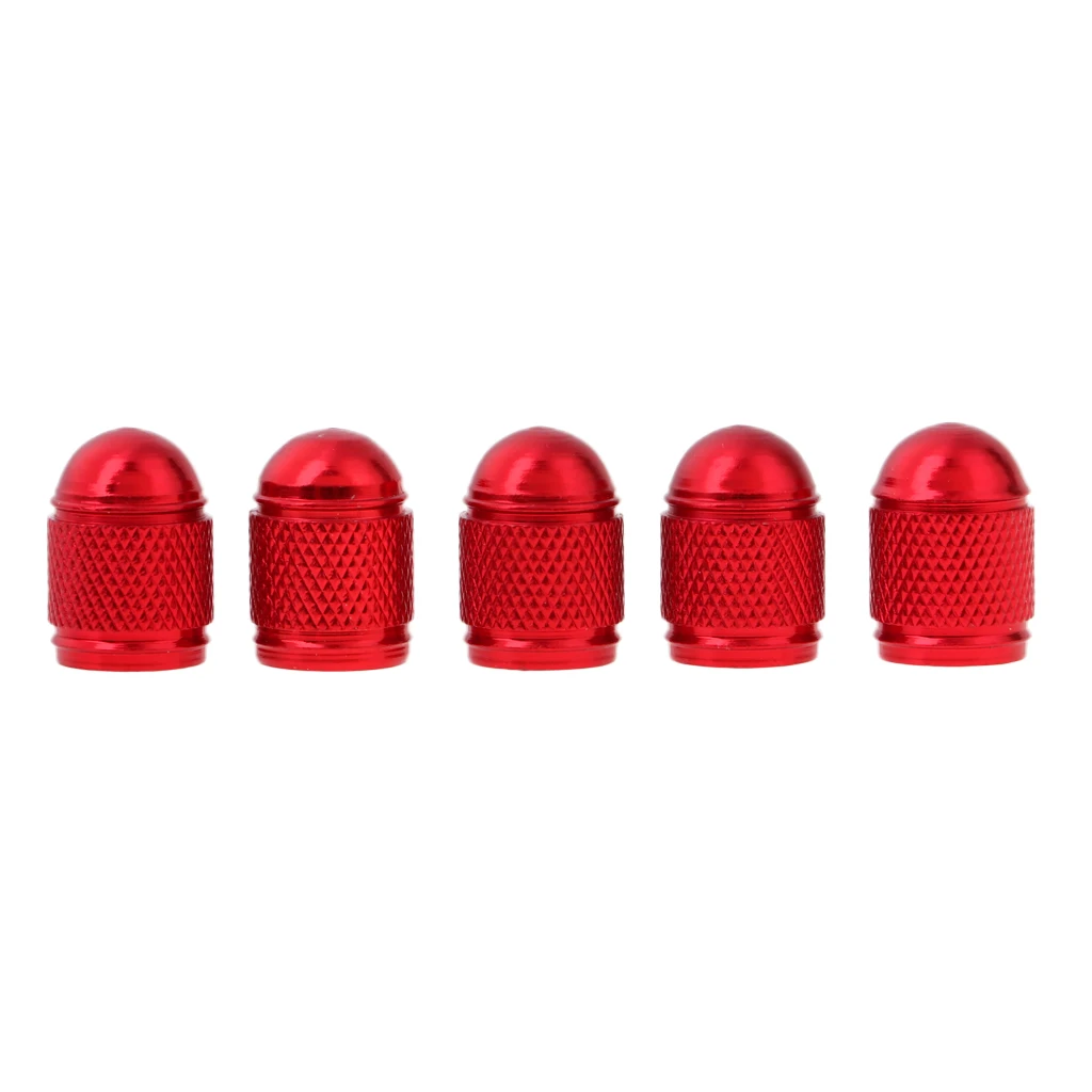MagiDeal 10 Pieces Black Red Aluminum Bicycle Bike Cycling Schrader Air Valve Dust Cap Cover Accessories Bike Valve Cap