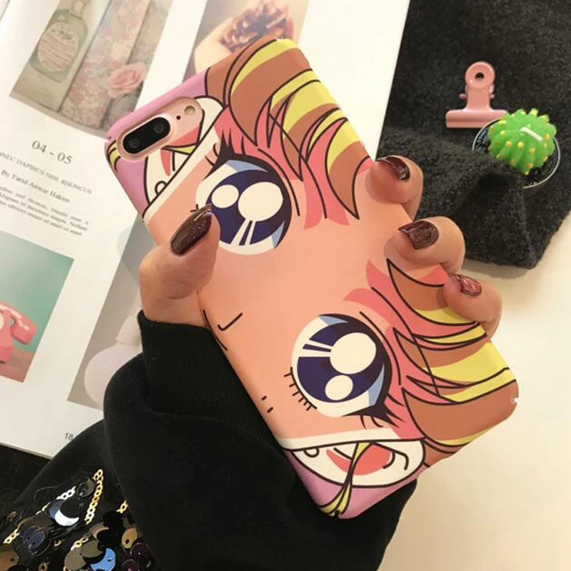 Coque For iphone 7 Cute Beautiful Girl Cartoon Cover Fundas Hard Case