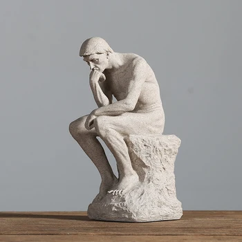 

European Style Resin Meditator Model Statues art crafts home living room creative stsculpture character Creative decoration