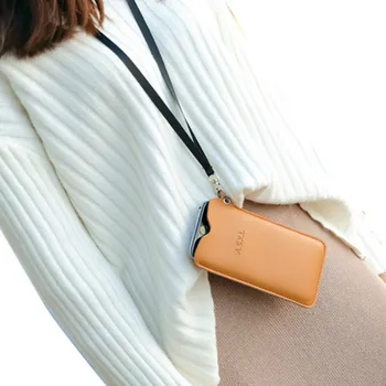 

Creative Pu Leather Women Shoulder Bag Mini Phone Purses Messenger Totes New Cell Case Holder Hanging Neck Lanyard Wallet