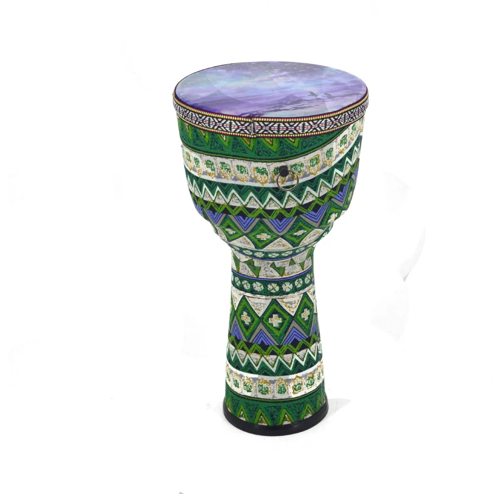 8 дюймов красивый африканский Djembe барабан красочные ткани искусства ABS баррель