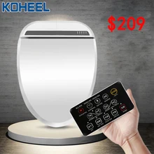 KOHEEL Intelligent Heated Toilet Seat Remote Control Water Closet Automatic Toilet Lid Cover Smart Bidet Toilet