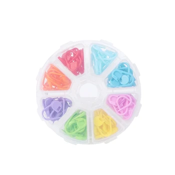 

104Pcs Colorful Knitting Stitch Markers Crochet Locking Tool Craft Ring Holder