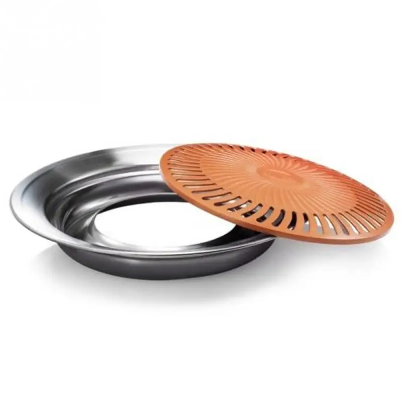343*283*180mm Non stick Round Aluminum Alloy Barbecue Plate Indoor