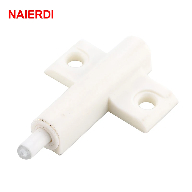 Magnetic Cabinet Catches NAIERDI 5Set Gray White Kitchen Cabinet Door Stop Drawer Soft Quiet Close Closer Damper Buffer Cabinet Catches Screws