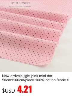 New Arrivals Pink Cotton Fabric White Dandelion Desgins Bedding Clothing Doll Home Textile Quiting Patchwork Tissue Tecido