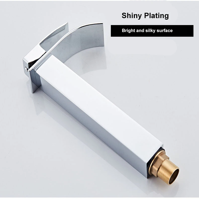 Yieryi Long/Short Foursided Basin Faucet Wide Mouth Waterfall Faucet Bathroom Basin Hot and Cold Wrench Type Copper Alloy Faucet Yieryi Long/Short Foursided Basin Faucet Wide Mouth Waterfall Faucet Bathroom Basin Hot and Cold Wrench Type Copper Alloy Faucet