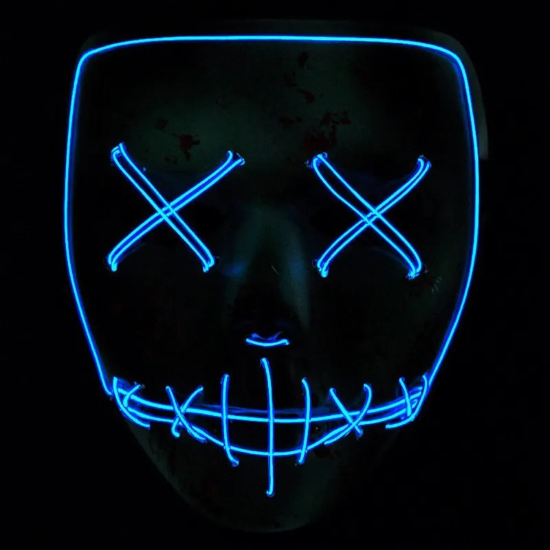 Хэллоуин маска светодиодный свет смешные маски чистки год выборов большой фестиваль Косплэй Костюмные принадлежности вечерние маска