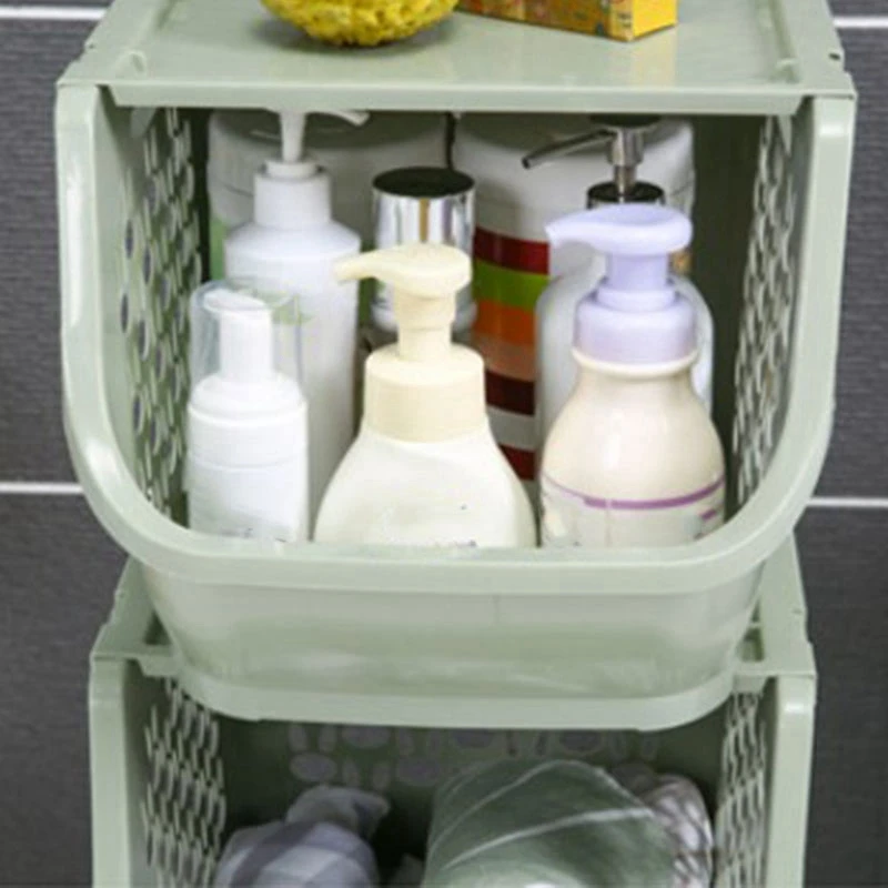 Кухонная корзинка для хранения, пластиковая многофункциональная полая корзина для овощей и фруктов с крышкой, корзина для хранения для органайзеров