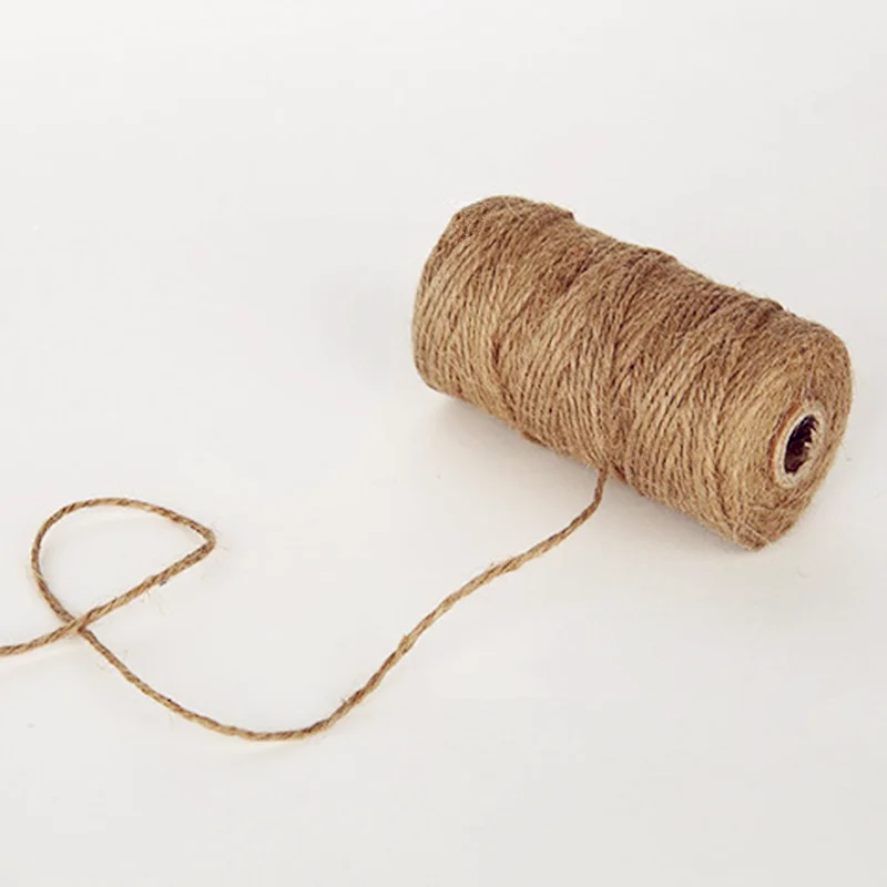 

100 m DIY handmade accessories two strands of fine linen rope quality natural jute 1 roll zakka packaging rope